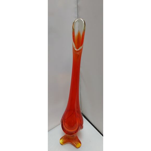 VIKING Amberina Swung Vase MCM 13